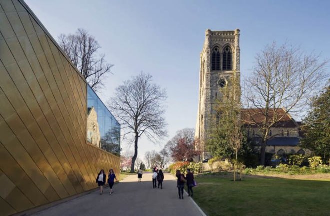 green design, eco design, sustainable design, adaptive reuse, Maidstone Museum and Bentlif Art Gallery, Hugh Broughton Architects, Elizabethan Manor, museum extension