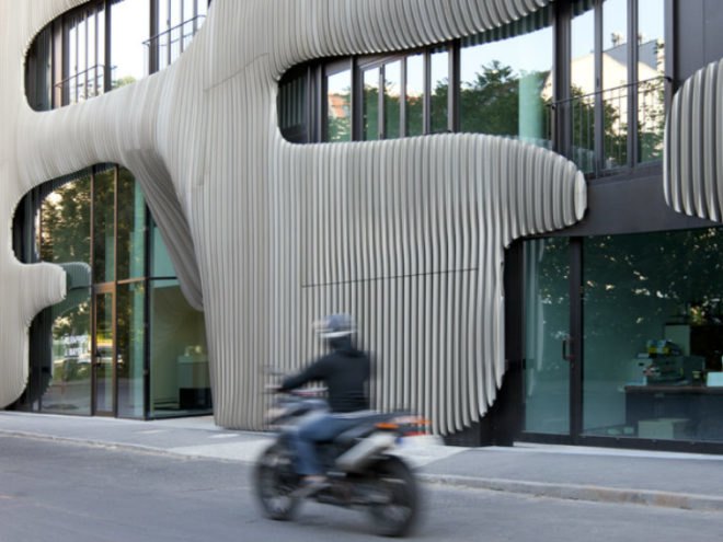 JOH3, J. Mayer H., berlin, residential building, green roof, louvered facade, sun shading,