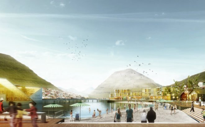 Klaksvik City Centre, Henning Larsen, sustainable city development, urban planning, green design