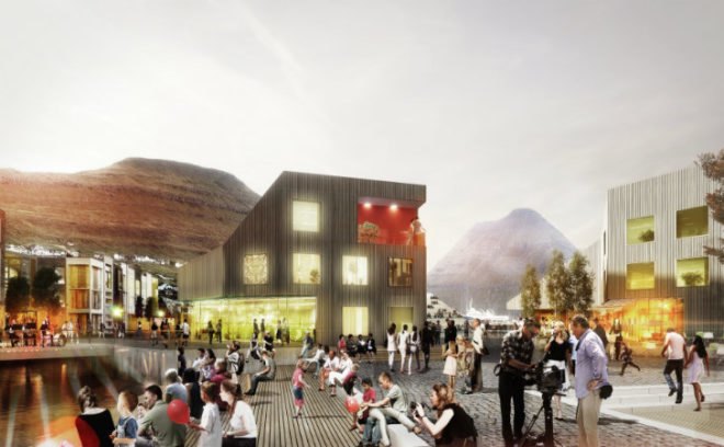 Klaksvik City Centre, Henning Larsen, sustainable city development, urban planning, green design