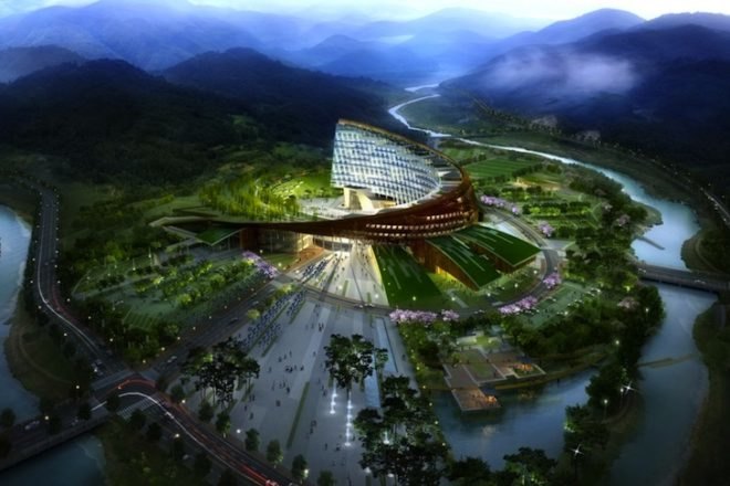 Haeahn Architecture, Korea Hydro Nuclear Power Company, nuclear power, architecture, green roof, solar energy, sustainable development, green design, sustainable design, eco-design, Gyeongju, daylighting, solar-orientation