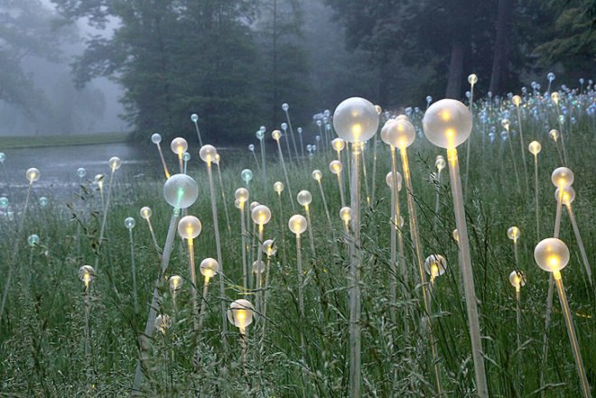 green design, eco design, sustainable design, LED light, Bruce Munro, Light installations, Philadelphia, Longwood Gardens
