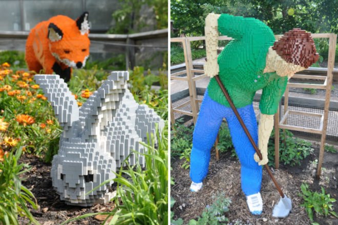 Nature Connects, Lego Sculptures, Sean Kenney, reiman gardens, iowa, legos, ames, eco art