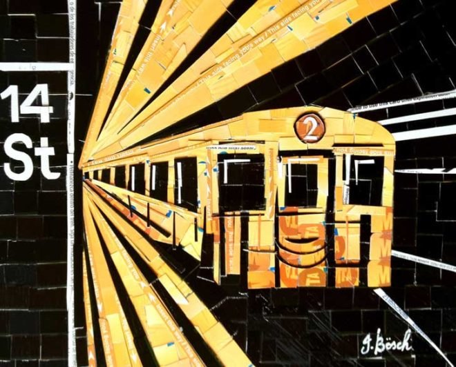 green design, eco design, sustainable design, Indiewalls, Nina Boesch, recycled MetroCards, recycle art, Metrocard Art, MTA