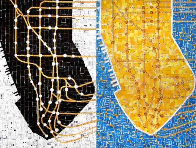 green design, eco design, sustainable design, Indiewalls, Nina Boesch, recycled MetroCards, recycle art, Metrocard Art, MTA