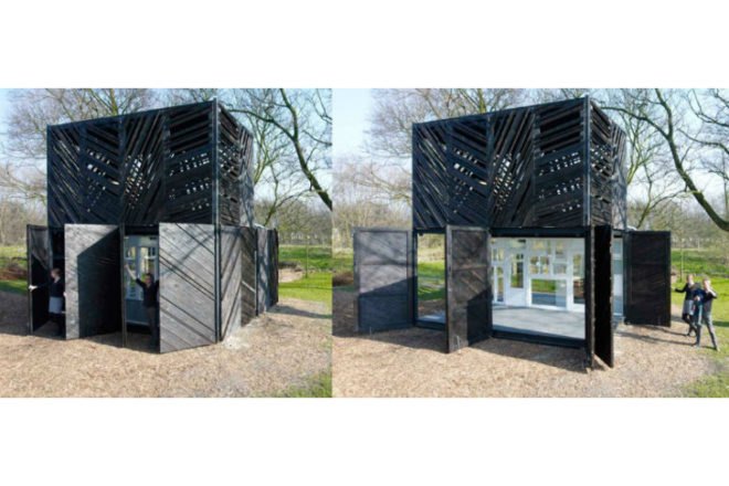 Noorderparkbar, Bureau SLA, overtreders w, amsterdam, second hand materials, reclaimed materials, recycled materials, coffee bar, coffee shack