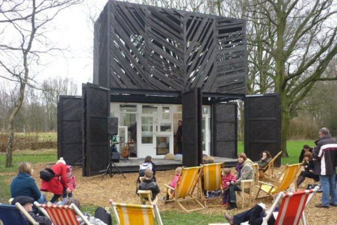 Noorderparkbar, Bureau SLA, overtreders w, amsterdam, second hand materials, reclaimed materials, recycled materials, coffee bar, coffee shack