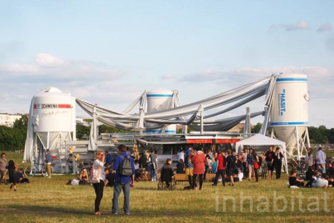 The World is Not Fair, Berlin, Tempelhof Airport, Experimental Architecture, Raumlabor Berlin, HAU theatre, re-appropriation, experimental, temporary architecture, Architecture, Art, Recycled Materials, Green Events