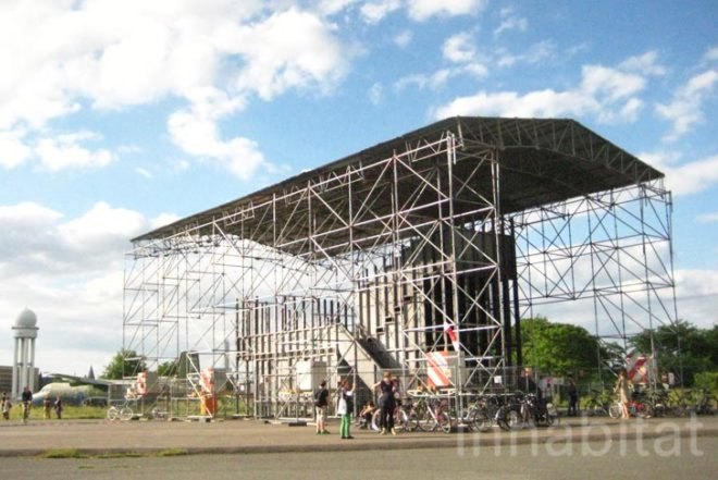 The World is Not Fair, Berlin, Tempelhof Airport, Experimental Architecture, Raumlabor Berlin, HAU theatre, re-appropriation, experimental, temporary architecture, Architecture, Art, Recycled Materials, Green Events