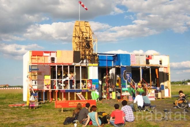 The World is Not Fair, Berlin, Tempelhof Airport, Experimental Architecture, Raumlabor Berlin, HAU theatre, re-appropriation, experimental, temporary architecture, Architecture, Art, Recycled Materials, Green Events