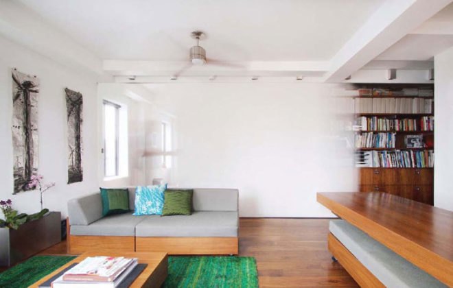 studio garneau, transformer apartment, nyc apartment, space-saving design, eco-friendly interior
