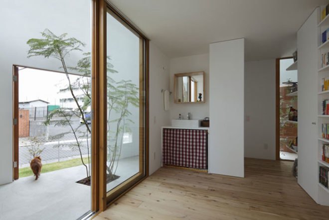 green Interiors, Architecture, Takeshi Hosaka, Inside Out House, natural light, interior spaces, sliding glass windows, japanese design, Conceptual, minimalistic house, Japanese, Architecture, Daylighting, green Interiors
