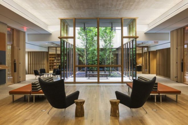 Tod Williams & Billie Tsien, The Barnes Foundation, LEED certification, Pennsylvania, art collections, natural light, Architecture, Art, Botanical, green roof, green Interiors,