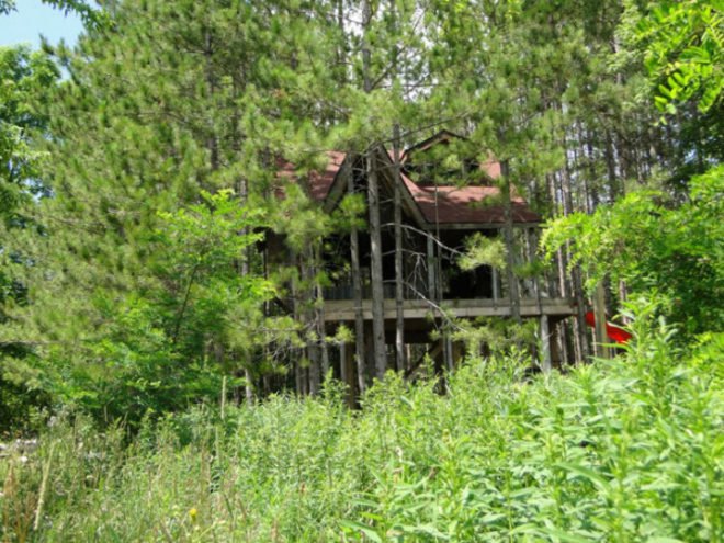 Treehouse, Lynne Knowlton, reclaimed materials, barn wood, recycled materials, upcycled materials, tree house
