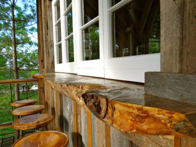 Treehouse, Lynne Knowlton, reclaimed materials, barn wood, recycled materials, upcycled materials, tree house