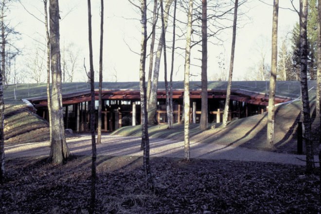 Swedish design, Wingårdh Architects, Golf Club House, Gothenburg, Öijared, green roof, golf, swimming pool, limestone, Architecture, Daylighting, green roof, energy efficiency,