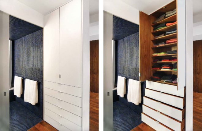 studio garneau, transformer apartment, nyc apartment, space-saving design, eco-friendly interior