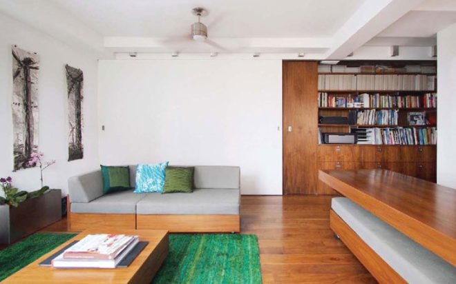 studio garneau, transformer apartment, nyc apartment, space-saving design, eco-friendly interior
