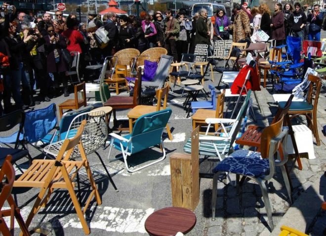 Raumlabor, The Institute of Placemaking, eme3, Barcelona, Bottom Up, International Architecture Festival, Found materials, green materials, recycled materials, recycled design, urban design, urban intervention, green design, sustainable design, eco-design