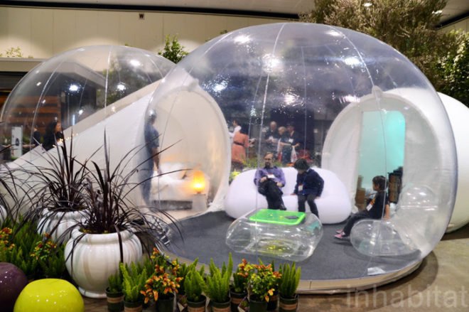 Casa Bubble, Inflatable Building, bubble building, dwell on design, dod 2012, green furniture, green products, sustainable furnishings, green design, sustainable design, dwell magazine, green design events, los angeles green design, prefab housing, green interiors, sustainable interiors, prefabricated building