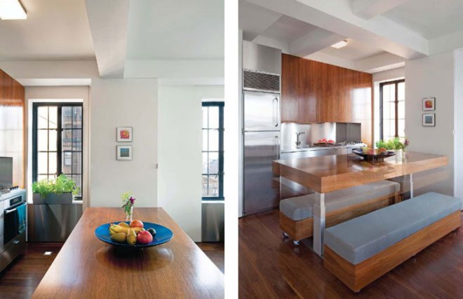 studio garneau, transformer apartment, nyc apartment, space-saving design, eco-friendly interior