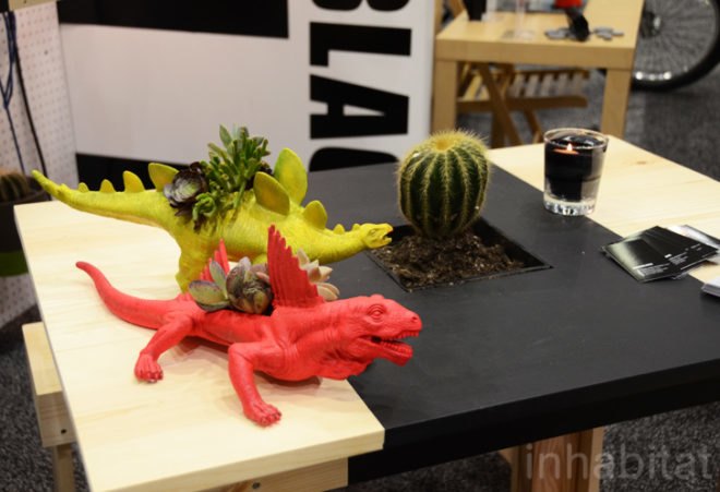 Dinosaur Planters, Shelter Black, dwell on design, dod 2012, green furniture, green products, sustainable furnishings, green design, sustainable design, dwell magazine, green design events, los angeles green design, prefab housing, green interiors, sustainable interiors, prefabricated building