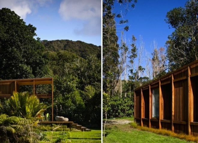 Crosson, Clarke and Carnachan, Great Barrier House, solar-powered, renewable energy, sustainable materials, green design, sustainable design, eco-design, water conservation, daylighting, New Zealand, Great Barrier Island, Low E Glass, timber,