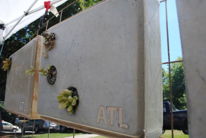 MDC Interiors, Indoor Concrete Wall Planter, Michael Carpenter, Atlanta, Georgia, Succulents, planter