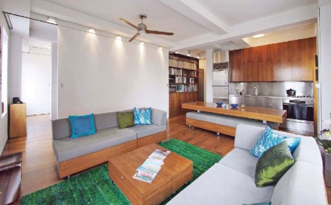 studio garneau, transformer apartment, nyc apartment, space-saving design, eco-friendly interior