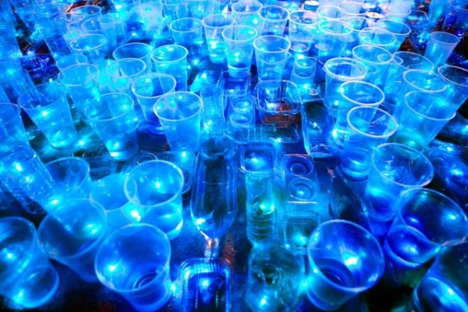 luzinterruptus, public installation, madrid intervention, recycled materials, reused containers, plaza de la cebada, public artwork, community art, sustainable art