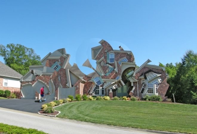 michael jantzen, deconstructing the houses, photo series, suburbia, photography, green design, sustainable design