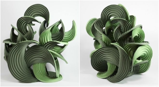 Martin and Erik Demaine, origami art, computational origami, paper artwork, folded paper, paper art, MOMA