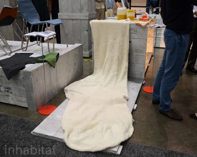 Gigantic Knit Sock, Senior Design Factory, dwell on design, dod 2012, green furniture, green products, sustainable furnishings, green design, sustainable design, dwell magazine, green design events, los angeles green design, prefab housing, green interiors, sustainable interiors, prefabricated building