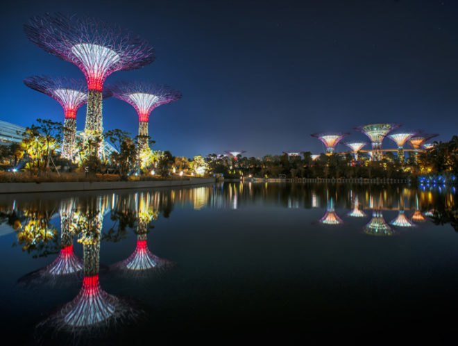 gardens by the bay, supertrees, singapore, grant associates, vertical gardening, solar technology, bay south garden, biofuels, photovoltaics, solar, sustainable architecture, green architecture,