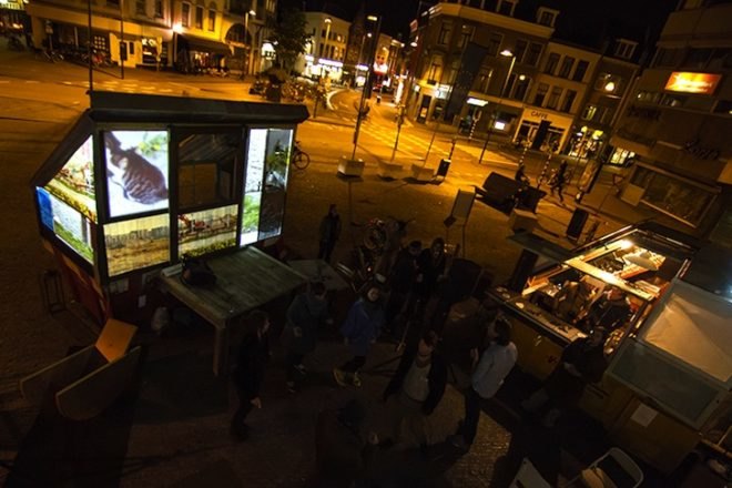 Straatlokaal, Foundation Projects, Rikkert Paauw, Jet van Zwieten, recycled materials, found materials, trash, skips, refuse, Utrecht, Neude Square, The Netherlands, urban design, green design, sustainable design, eco-design