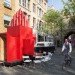 Aberrant Architecture, Tiny Traveling Theater, mobile theater, mini theater, Thomas Britton, coal scuttles, recycled materials, green design, sustainable design, eco-design, art, theater, natural light, skylights