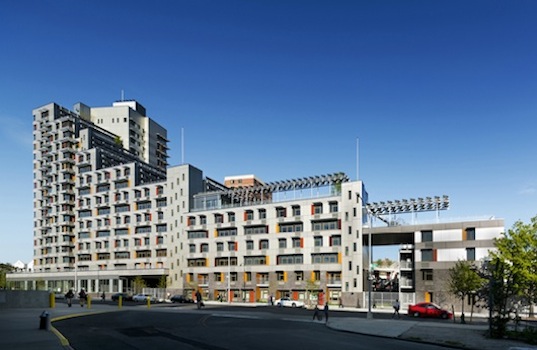 Via Verde, Grimshaw Architects, Dattner Architects, Bronx, low-income housing, food coop, mixed-use development, natural ventilation, daylighting, energy-efficiency, green design, sustainable design, eco-design, urban design, recycled materials, low carbon footprint