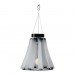 A white outdoor light on white background