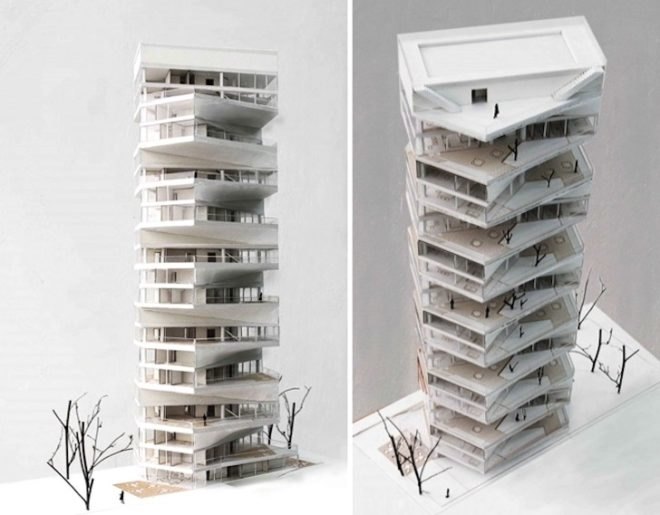 LYCS Architecture, Lima, Peru, Writhing Tower, green design, sustainable design, eco-design, urban green space, Pacific Ocean, garden, residential tower, urban planning, population growth