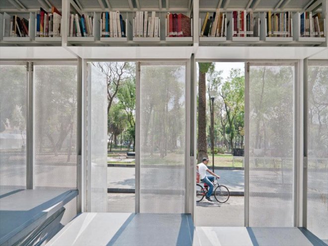 A47 Mobile Library, Productora, Fundación Alumnos47, Book Mobile Design, Mexico City, Mobile Structure, Modern Design, Cultural Events, Bookshelf design