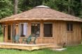 round cottage, small round home, hobbit house, wood yurt
