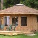 round cottage, small round home, hobbit house, wood yurt