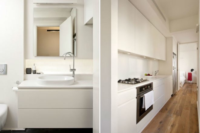 small space living, tiny apartment, SFARO, 40 sm apartment, tel aviv, micro apartment, green interiors