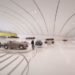 Enzo Ferrari Museum, showroom, Ferarri, italy, cars, automobile, yellow, modern, photovoltaic, geothermal, flashy, bold, windows, energy savings, funky
