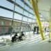 Enzo Ferrari Museum, interior, Ferarri, italy, cars, automobile, yellow, modern, photovoltaic, geothermal, flashy, bold, windows, energy savings, funky