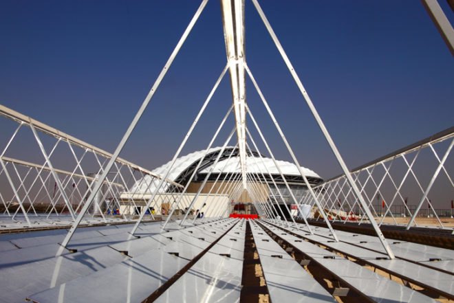 green design, eco design, sustainable design, Arup Associates, FIFA World Cup, FIFA World Cup Qatar Showcase, world's most sustainable stadium, zero carbon stadium, World Architecture News' 2012 Engineering Award
