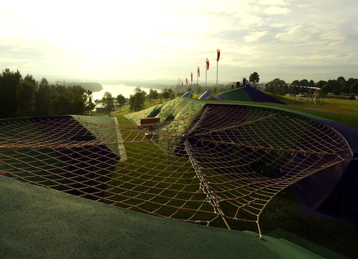 JMD Design, Sydney, Australia, Blaxland Riverside Park, green design, reclaimed space, eco-design, sustainable design, outdoor design, Australia, landform, treehouse, climbing net, wormhole, nature