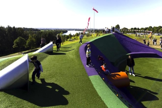 JMD Design, Sydney, Australia, Blaxland Riverside Park, green design, reclaimed space, eco-design, sustainable design, outdoor design, Australia, landform, treehouse, climbing net, wormhole, nature