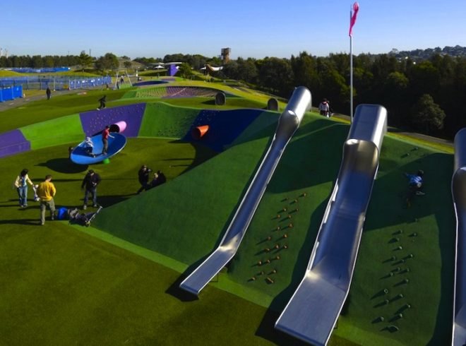 JMD Design, Sydney, Australia, Blaxland Riverside Park, green design, reclaimed space, eco-design, sustainable design, outdoor design, Australia, landform, treehouse, climbing net, wormhole, nature