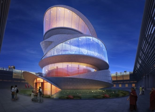 Milly Design, Buddhist Temple, Traditional Temple, green design, sustainable design, eco-design, religious architecture, lotus, China, Taichung, daylighting, natural ventilation, Buddhist philosophy